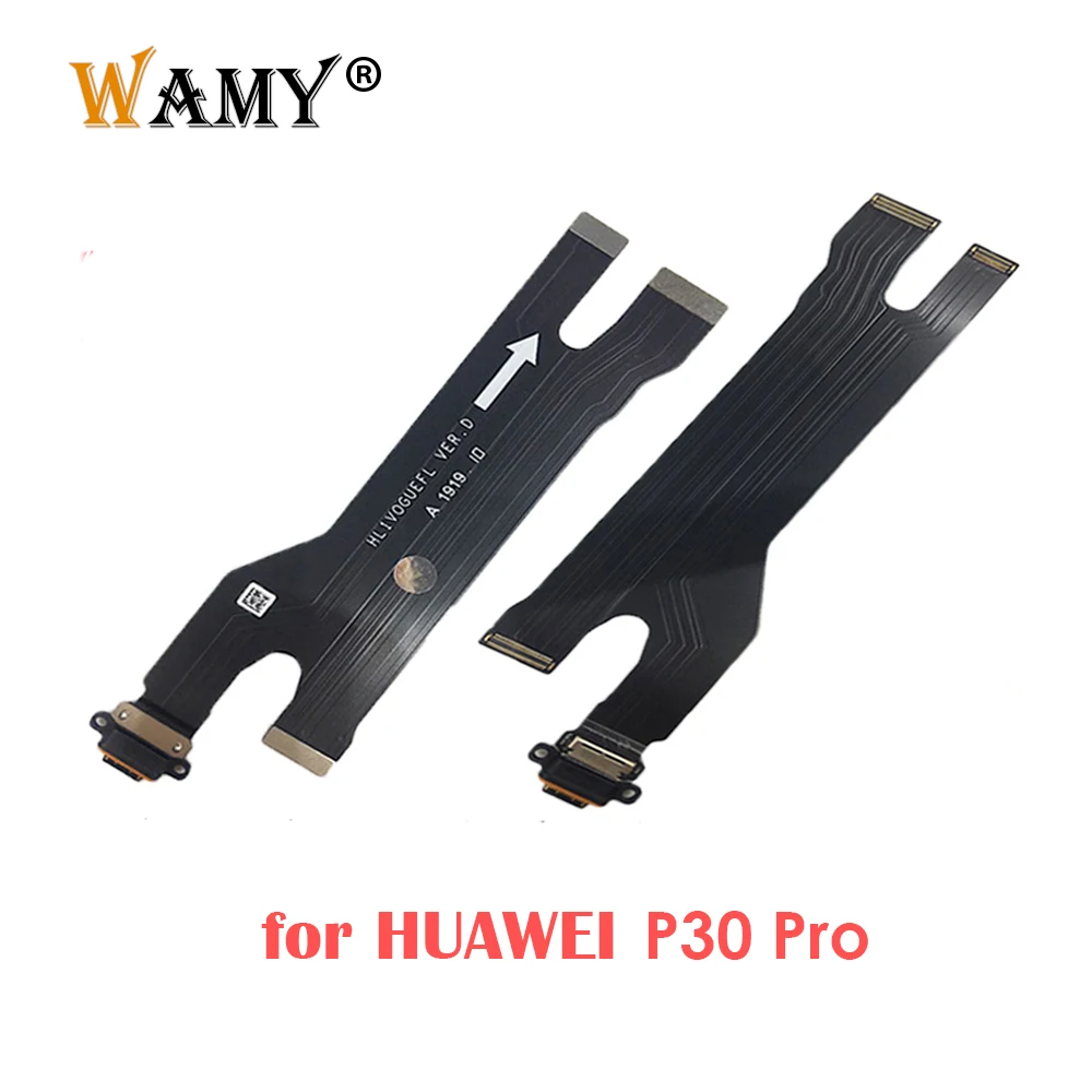 WAMY New USB Charging Dock Flat Cable For Huawei P30 Pro Tail Plug Small Board Charg Connector Flexible Ribbon