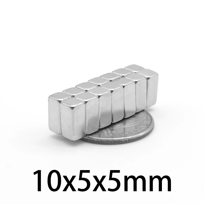 10/20/50/100/150/200PCS 10x5x5 Block Rare Earth Neodymium Magnet N35 Permanent Strong Powerful Magnets Sheet 10x5x5mm 10*5*5