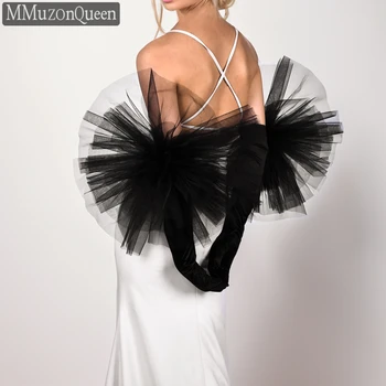 MMQ MM10 kadın Zarif Uzun Saten Eldiven Büyük Boy Örgü Çiçek Gelinlik Aksesuarları Gelin Moda Retro DIY Özelleştirilebilir