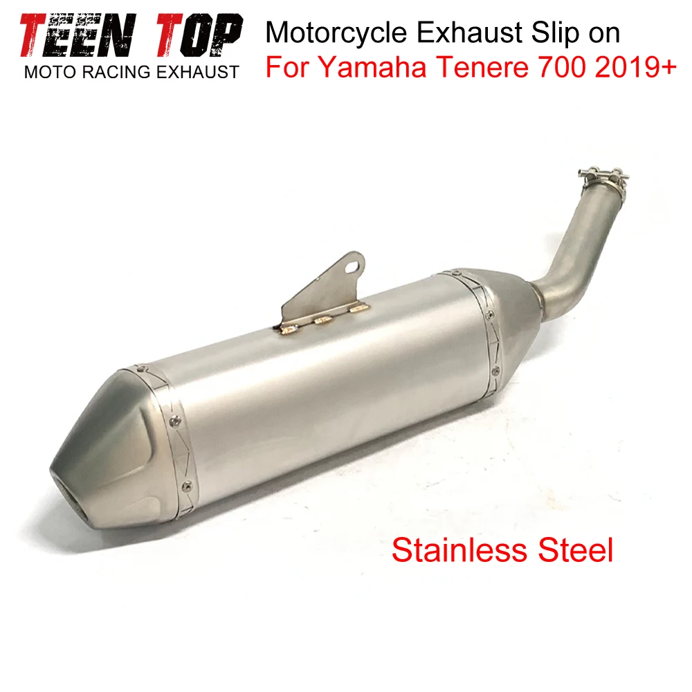 Motorcycle Escape Systems T-700 Racing Muffler For YAMAHA Tenere 700 Slip on Exhaust Stainless Steel 2019+ Silencieux