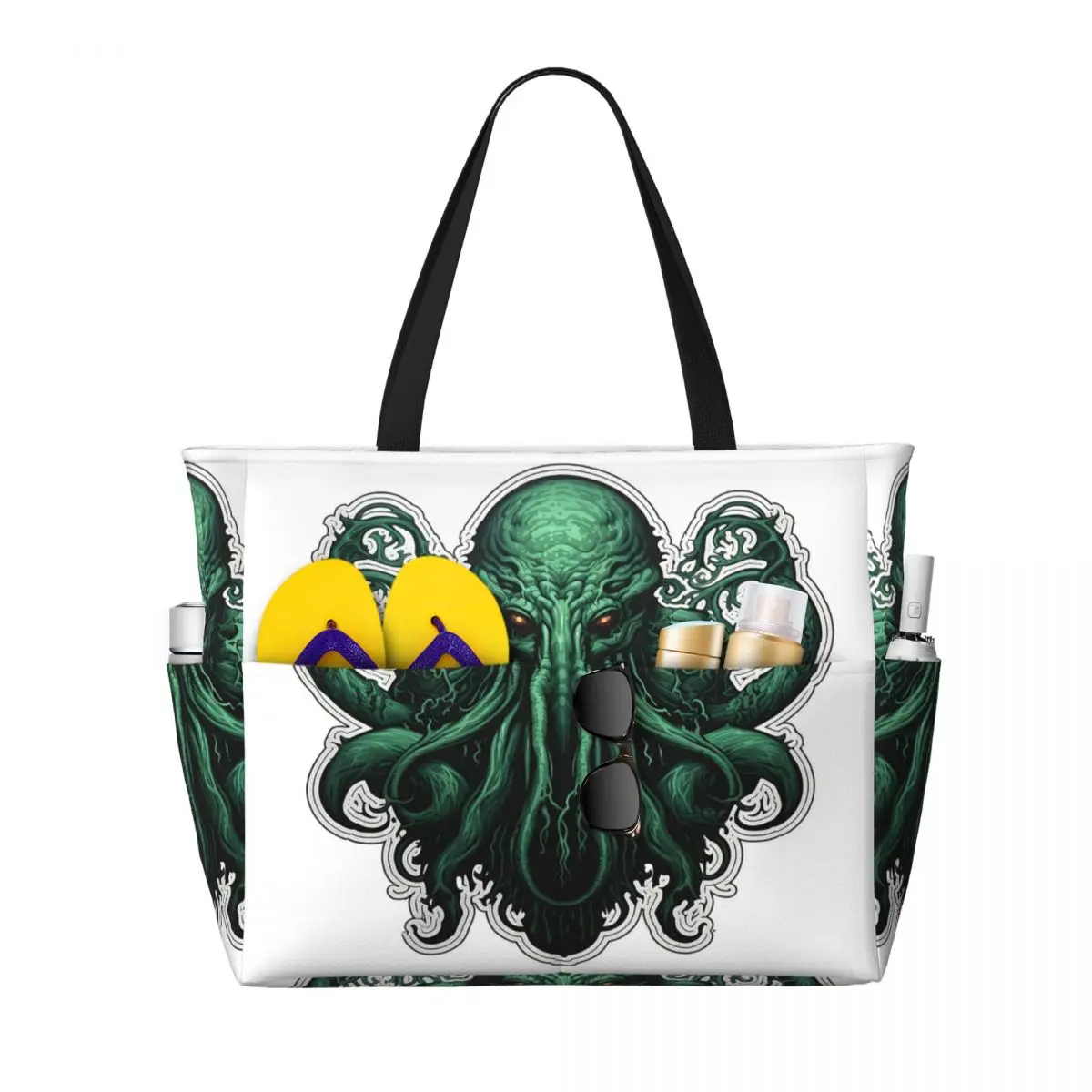 

Cool H.P. Lovecraft The Call Of Cthulhu Beach Tote Bag Sport Gym Yoga Duffle Large Tote Bag Women Travel Bag Fitness bag
