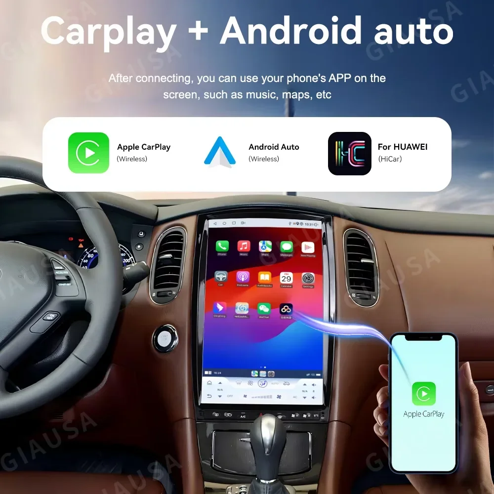 

14.5" Car Radio For Infiniti QX50 EX25 EX30D EX35 EX37 2008-2013 GPS Navigation Carplay Android 13 Car Multimedia Video Player