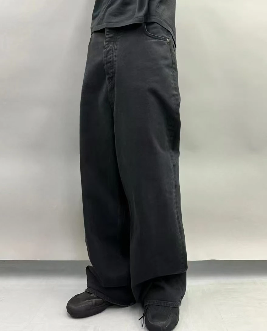 

Vujade 009 Drop3 PL Luke Washed Baggy Jeans Kenijima Casual Straight Leg Loose Fit Jeans for Teenagers Autumn Wear