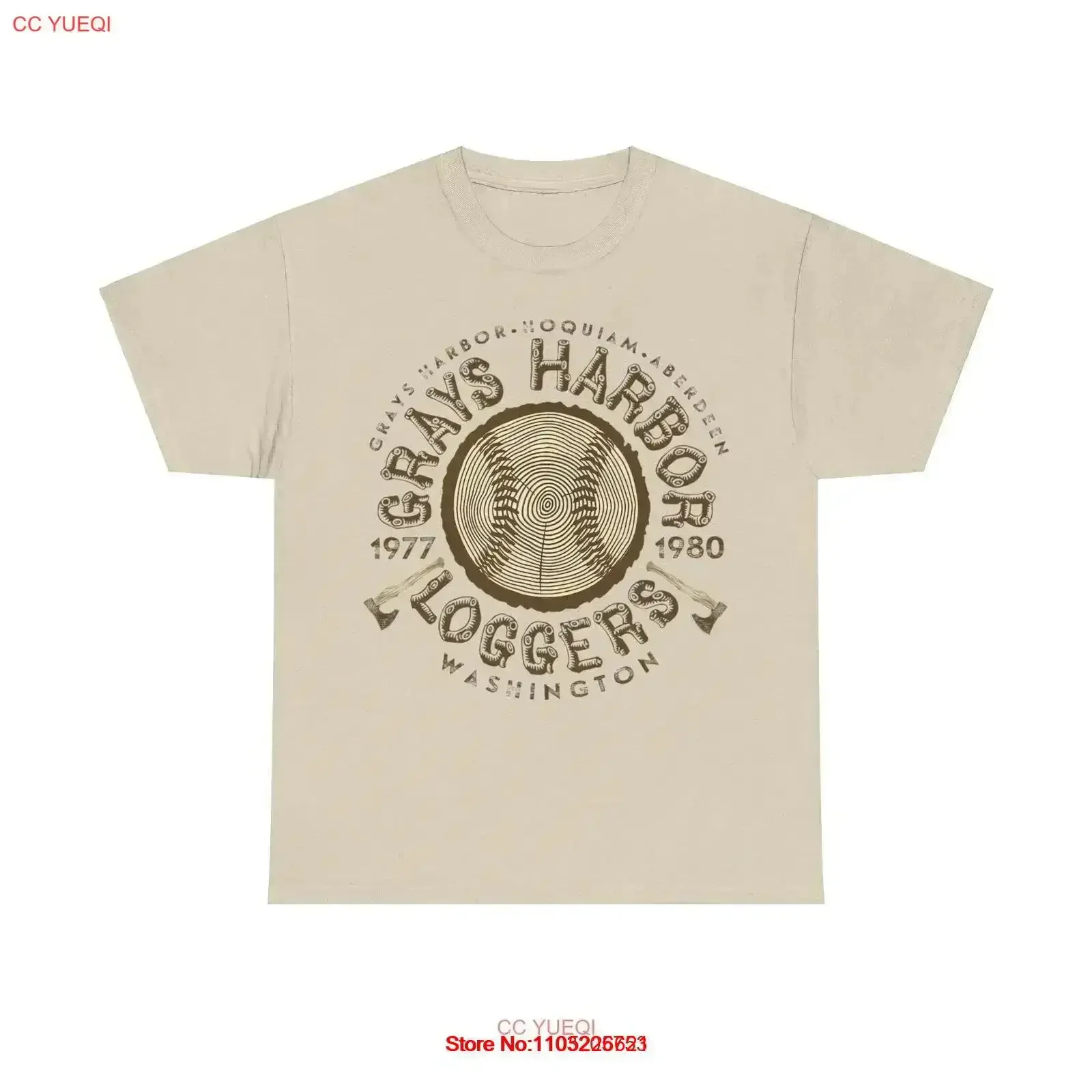 Grays Harbor Loggers Est 1977 Washington Baseball T shirt vintage Washed Casual Soft homme Versatile Top For Everyday Wear