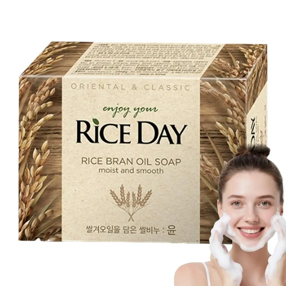 

Рисовое мыло, нежное очищающее мыло с лотосом и гранатом, увлажняющее мытье лица и рук, корейское мыло Riceday, уход за кожей