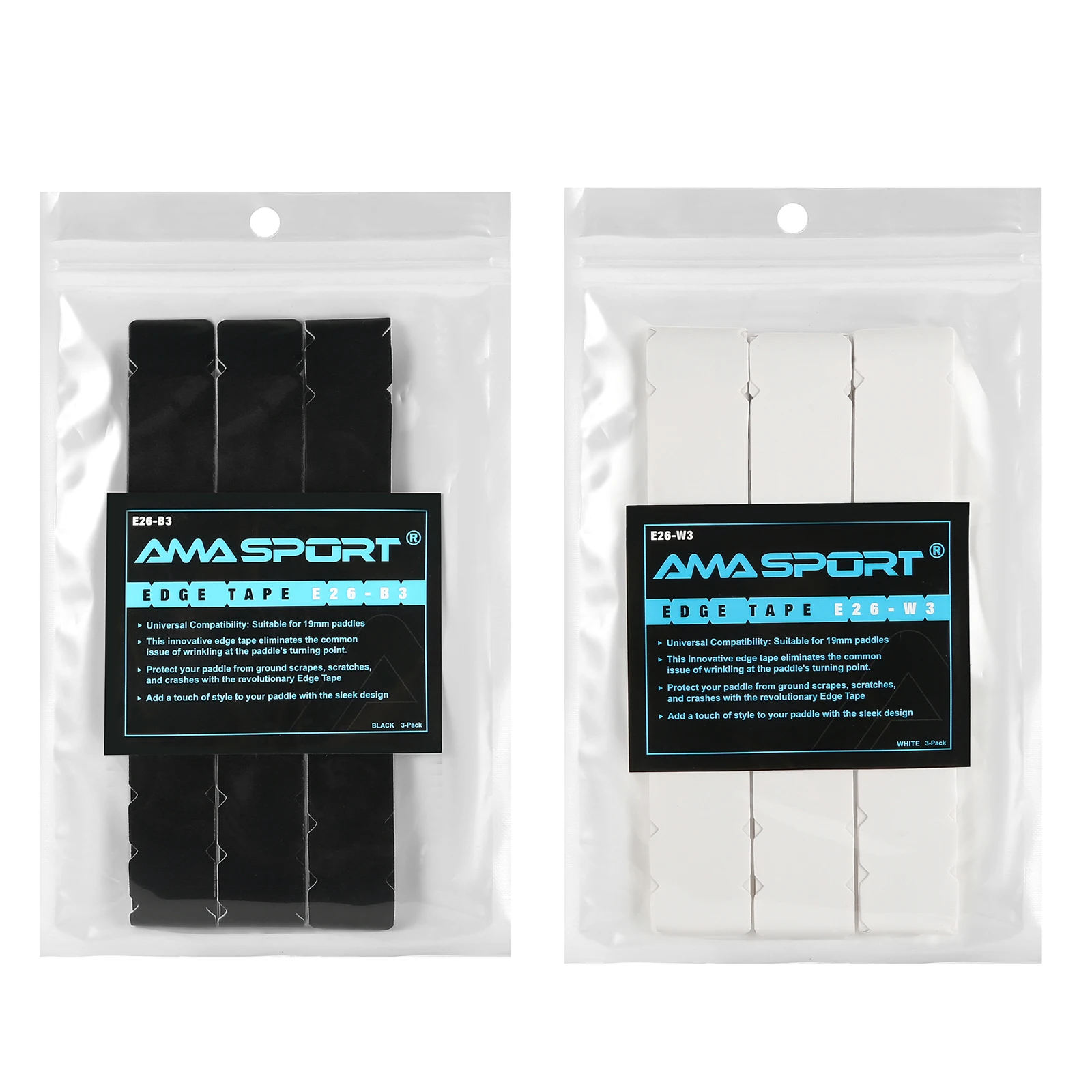 

Защитная лента для края ракетки для пиклбола AMA SPORT 20/23/26 мм, черно-белая, защитное снаряжение для падела, лента для защиты края ракетки для пиклбола