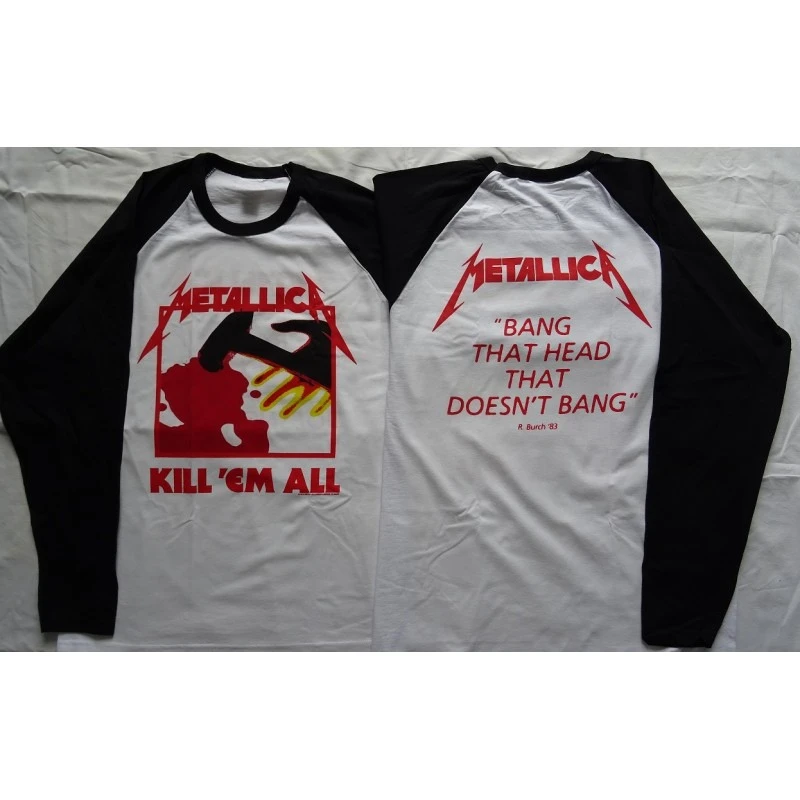 New Metallica pop band unisex long sleeved T-shirt shirt fashionable street Harajuku 3D printed pattern Y2K top men's clothing