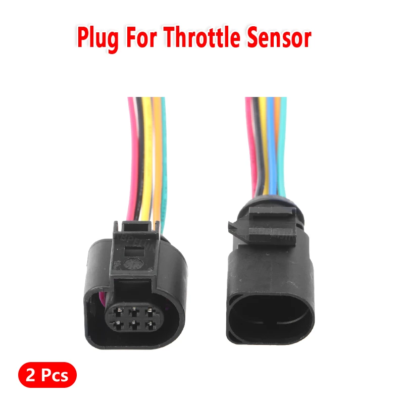 For VW Golf Jetta Audi Q7 Throttle Sensor Plug Wire Socket Male And Female Wiring Connector Accessories 1 Pcs