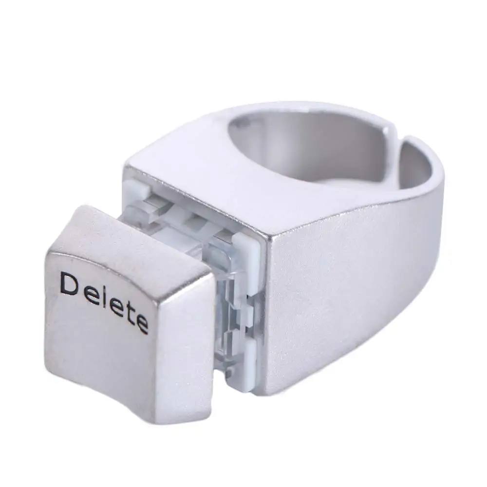 Creative Mechanical Keyboard Delete Keyboard Ring Bright Fog Square Opening Delete Ring Funny Adjustable Keyboard Ring Men Women