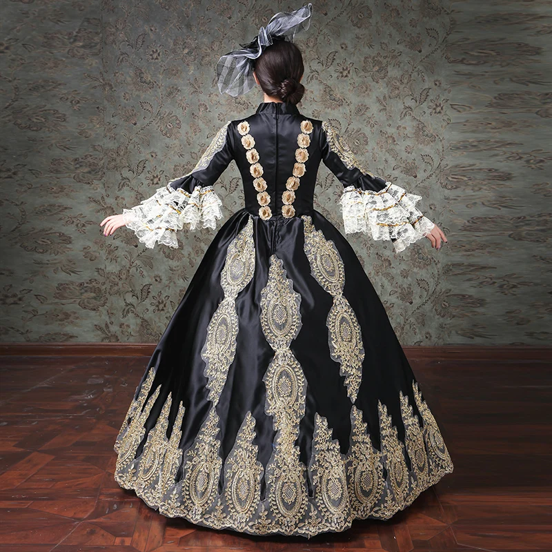 Fashion Ball Gown Medieval Court Marie Evening Dresses Baroque Victorian Theater Prom Party Gowns Masquerade