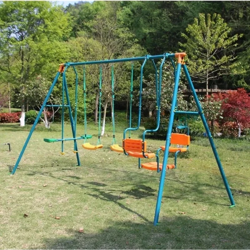 New Swing With 6 Seats Kids Metal Swing Sets Outdoor Equipment Play Sets