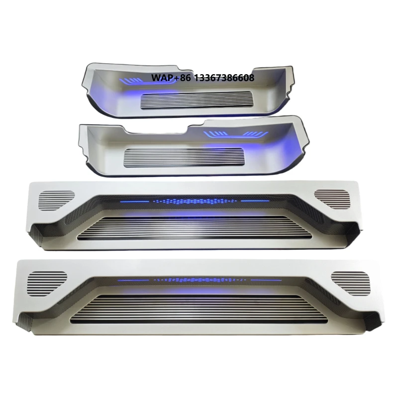 LED Carbon Lighted Door Sill Rear Sliding Door LED Sill Plate