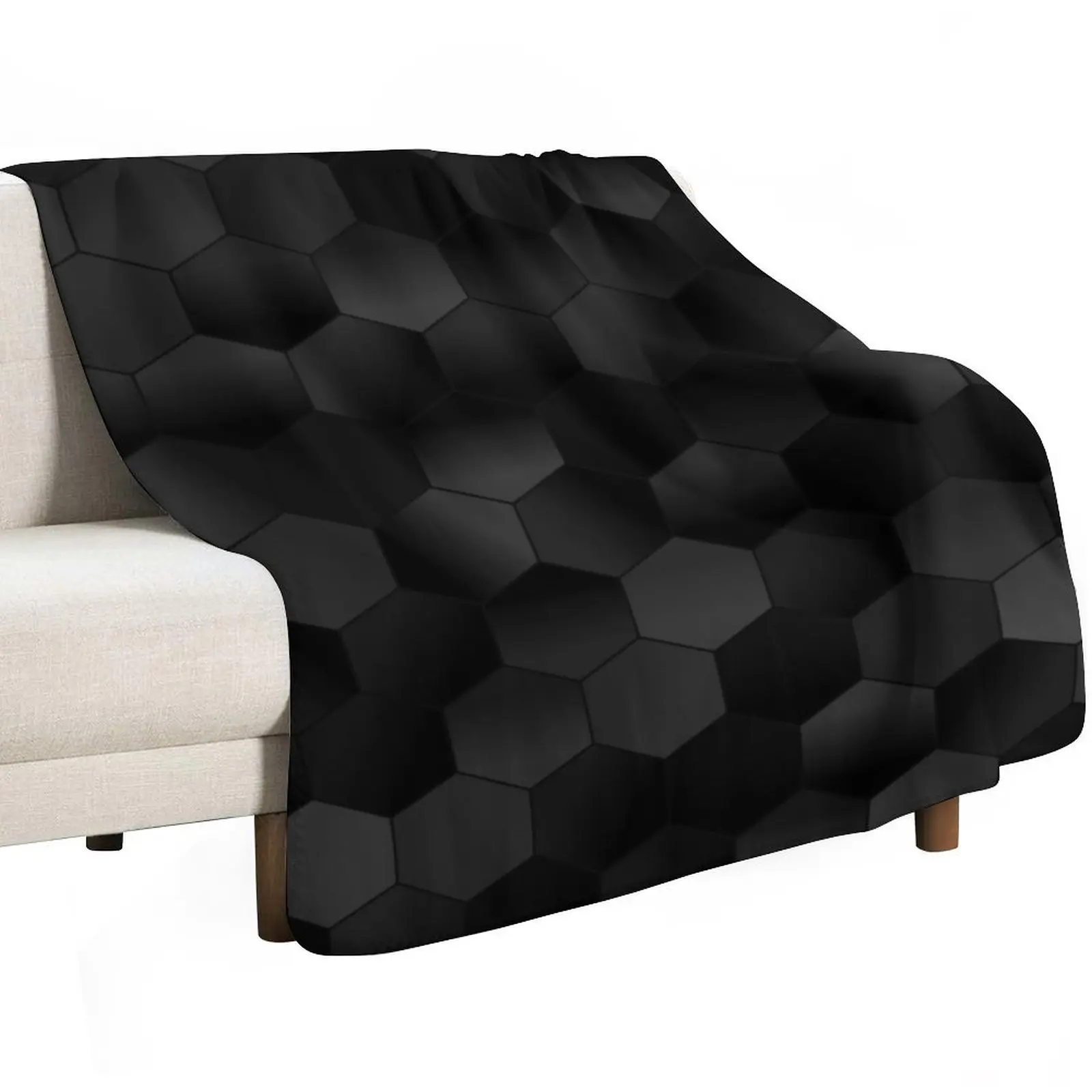 Charcoal Black Hexagons Throw Blanket For Baby Fashion Sofas Extra Large Throw cosplay anime Sofa Quilt Multi-Purpose Blankets