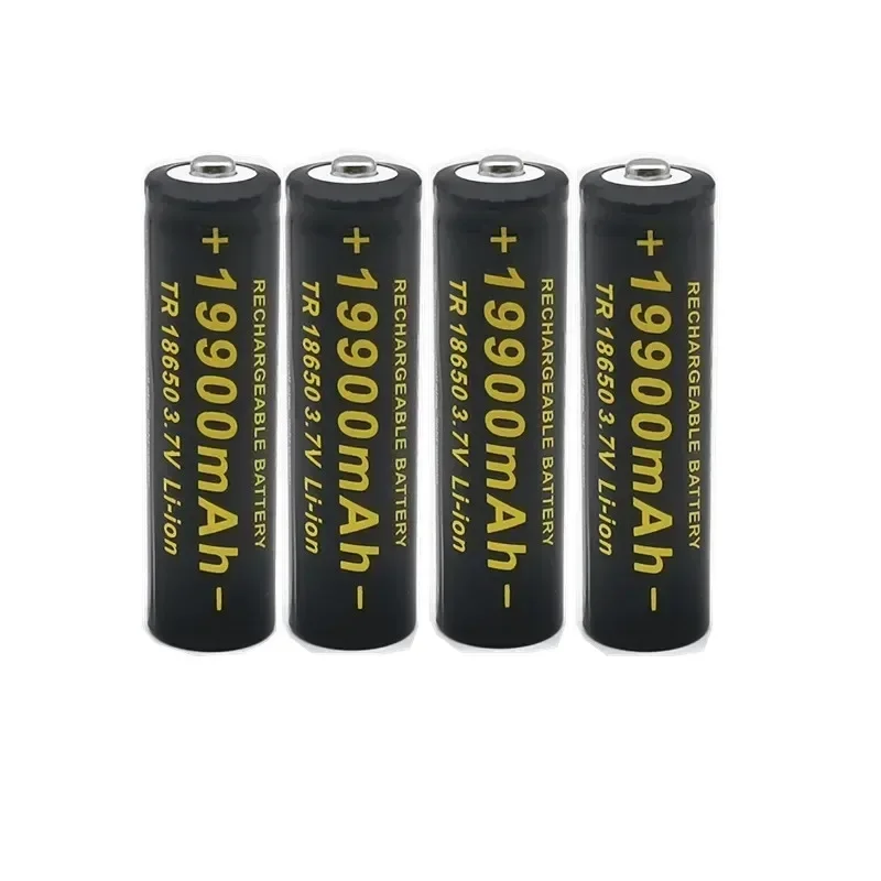 2023 100% 대용량 배터리, 손전등 배터리용 리튬 이온 배터리, 3.7V 18650 19900Mah, 신제품