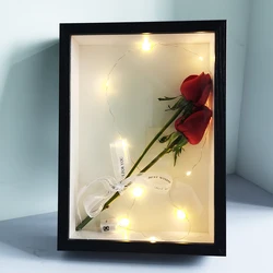 Depth 3cm Wooden Photo Frame For Displaying Three-Dimensional Works Shadow Box Frames Bouquet Display Flower Case