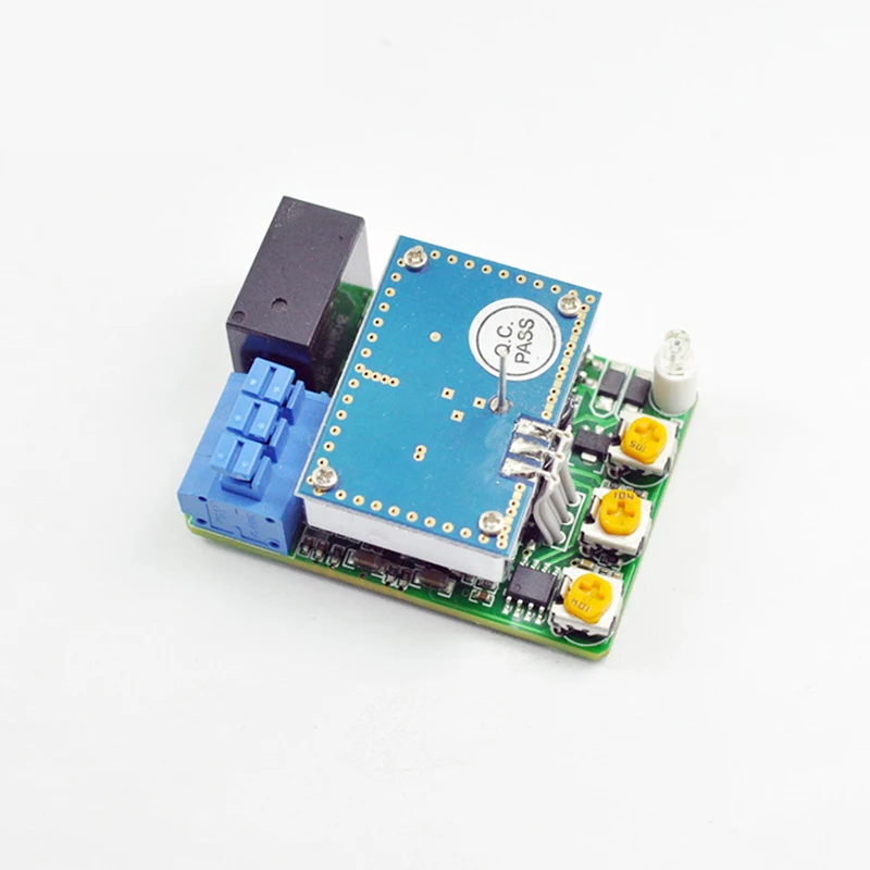 Mini High Frequency Microwave Motion Sensor, Característica Ajustável, 220V, 360 Graus, Luz LED, Interruptor Sensor Automático