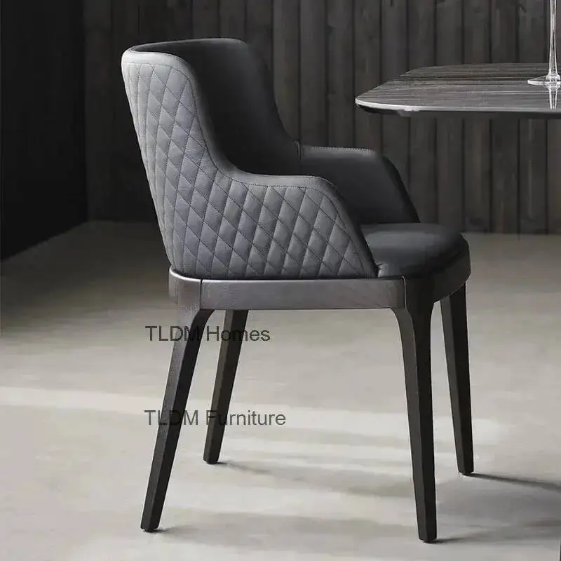 Chair Furniture European Chairs Leisure Lazy Armchair Room Solid Home Wood Nordic Foot Sofa Leather Living Balcony Dining Chairs
