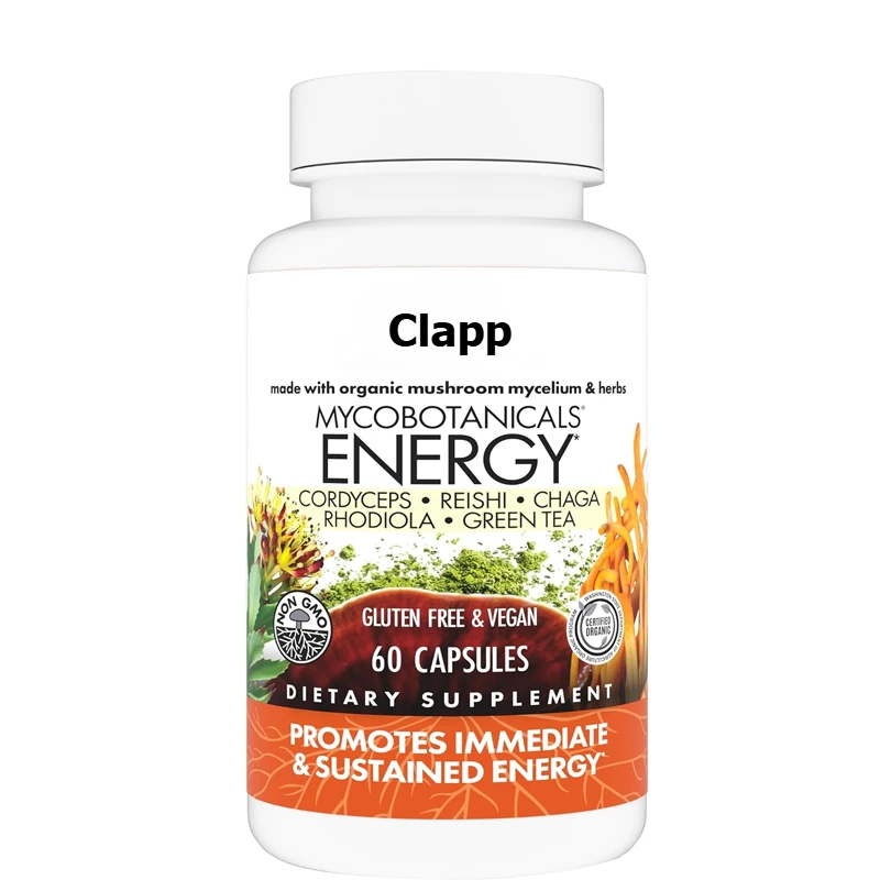 

MycoBotanicals Energy Capsules, Promote Immediate and Sustained Energy, Mushroom Supplement, 60 Capsules, Odorless
