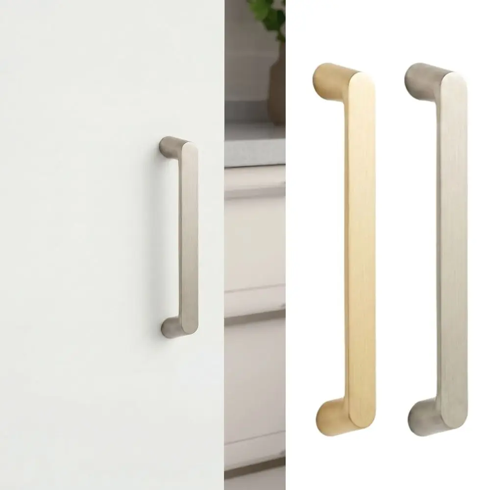 Brushed Nickel Finish Cabinet Handles Modern Style Aluminum Alloy Cabinet Knobs Luxury Furniture Handles For Closet Furniture