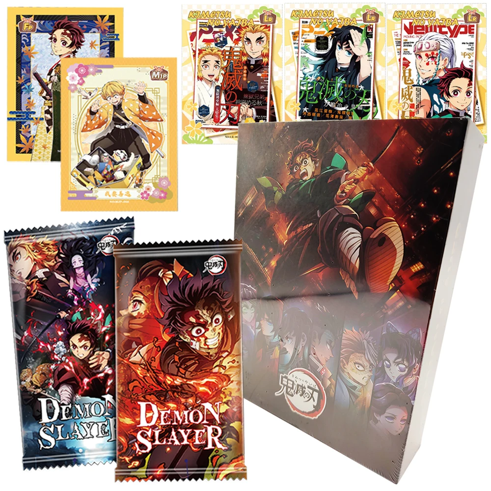 

Demon Slayer Japanese Fantasy Anime Collection Card Fun Festival Gifts Special Shaped Metal Rare Card Children's Treasure Toys