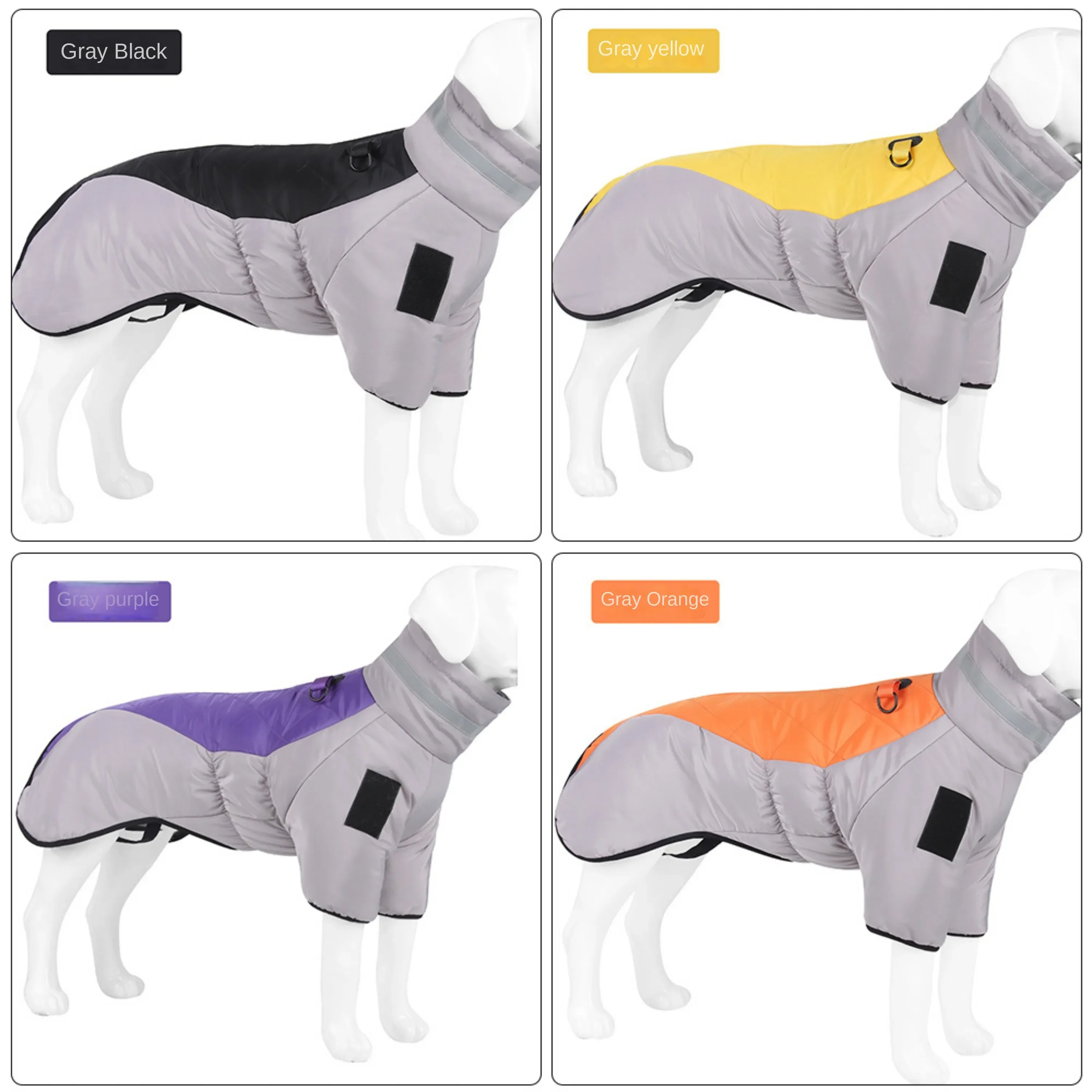 Reflective Jacket for Large Dog Winter Warm Dog Clothes Waterproof Dog Coats Thickened Outdoor Keep Warm Pet Costume Supplies