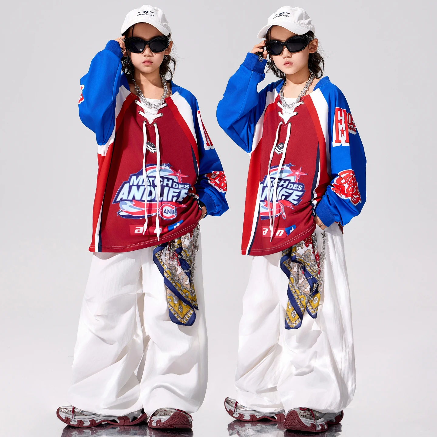 

Детские современные танцевальные костюмы K-pop, толстовка для мальчиков в стиле хип-хоп, брюки для бега для уличных танцев, уличная одежда для девочек, комплекты детской джазовой одежды