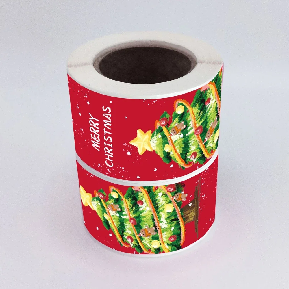 สติกเกอร์เมอร์รี่คริสต์มาส150ชิ้นป้ายผนึกของขวัญธุรกิจขนาดเล็กสำหรับตกแต่งสติกเกอร์ปิดผนึกฉลากกล่องบรรจุภัณฑ์ป้ายคริสต์มาส