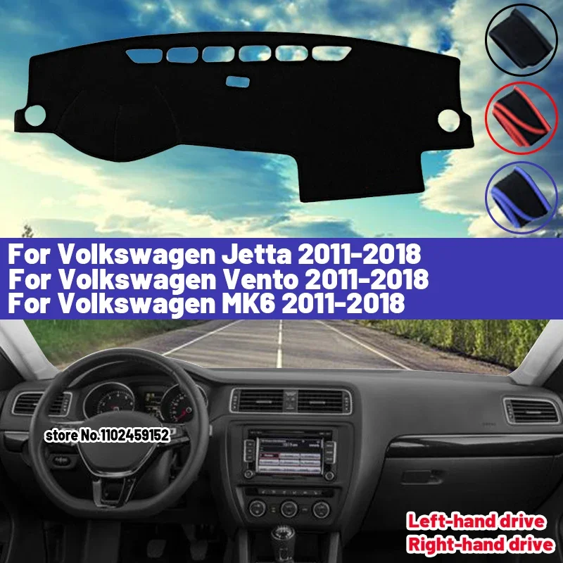 

High Quality For Volkswagen VW Jetta Vento MK6 2011-2018 Car Dashboard Cover Mat Sun Shade Avoid Light Pad Carpets Anti-UV 2022
