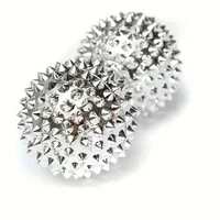 2 balles d'acupression magnétiques, masseurs manuels en métal pour les pieds et le dos des mains, pour les soins à domicile et les outils de relaxation 4