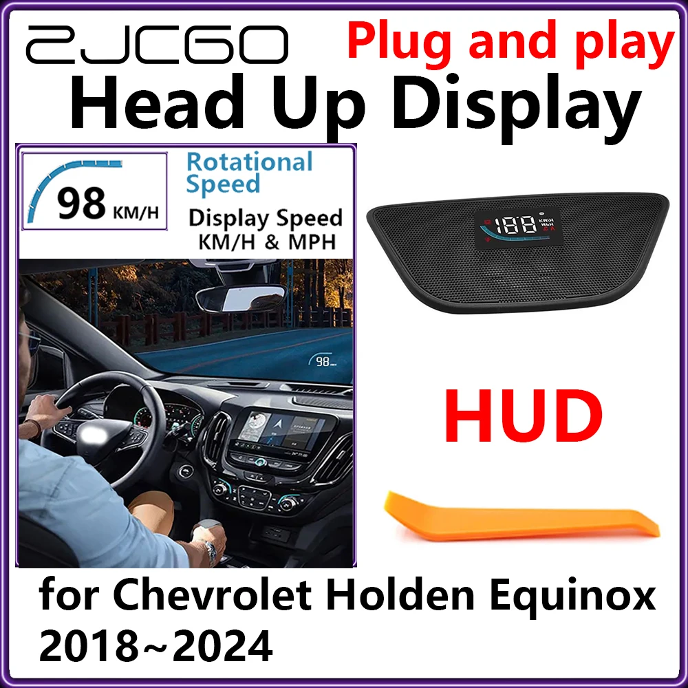 

ZJCGO Hidden HUD Head Up Display Car Projector Plug and Play Display Rotational Speed for Chevrolet Holden Equinox 2018~2024