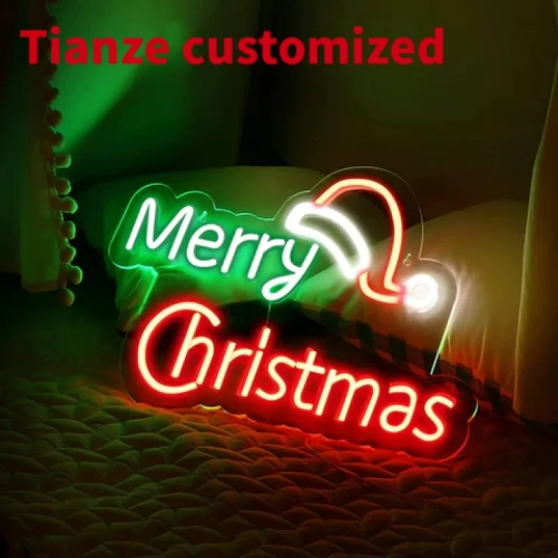 

(Customized) Winbo Merry Led Sign Light With Acrylic Panels Wall Decor Nightlight Parties Bedroom Neon