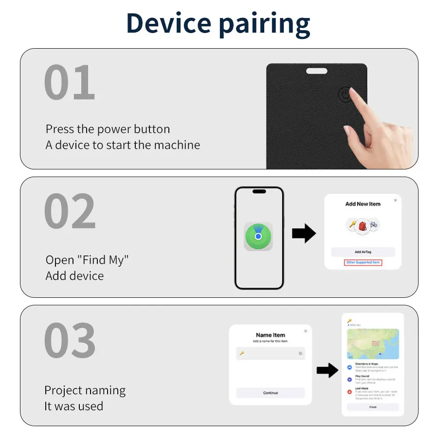 Wireless Charger for apple Find My Device Tracker Card  Wallet GPS Locator Smart Mini Tag Device Find My Airtag Replacement
