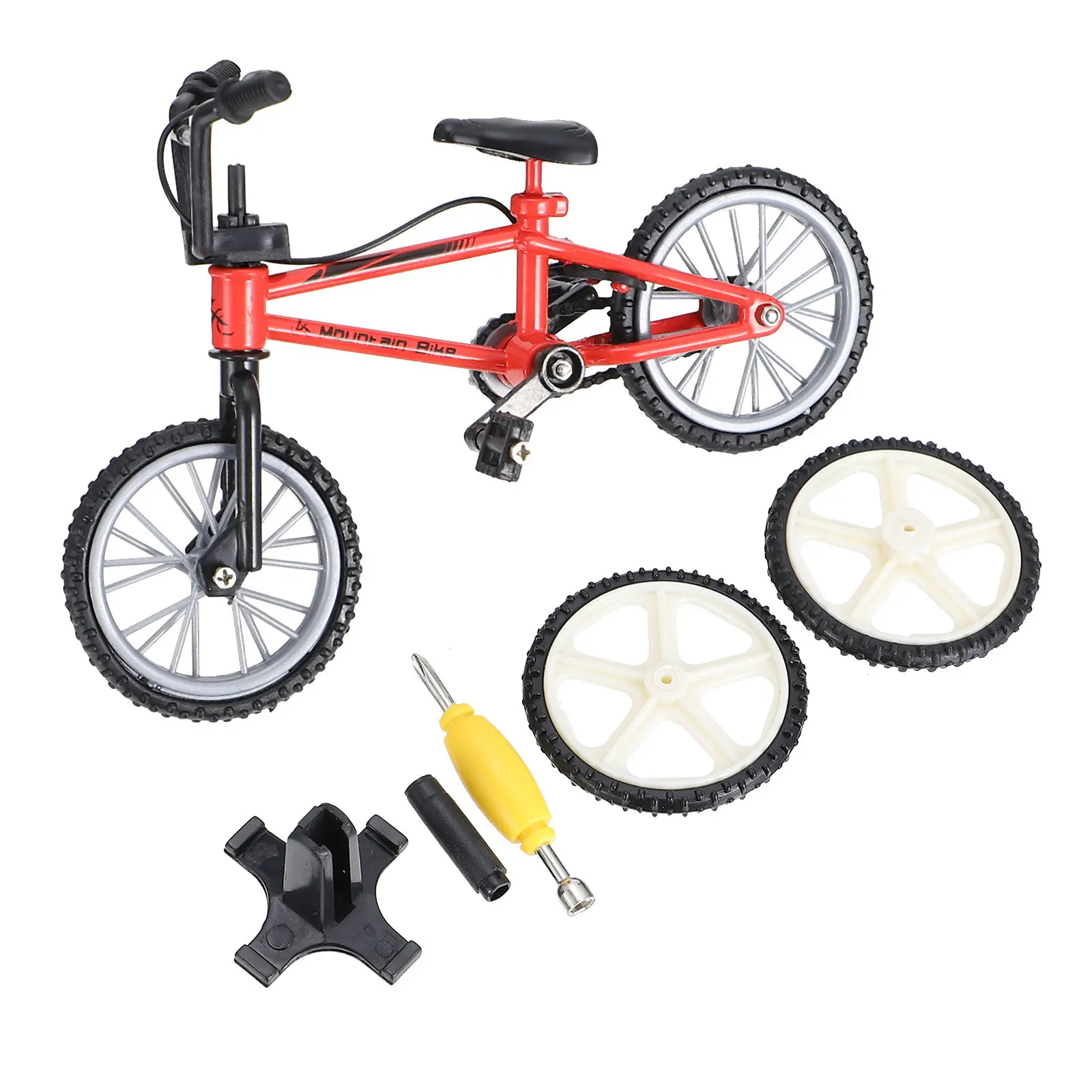 1 set 1 Set Aluminum Alloy Desktop Sports Game Durable Fun For Family Friends Finger Bicycles Mini Mtb Simulation Bicycle Finger
