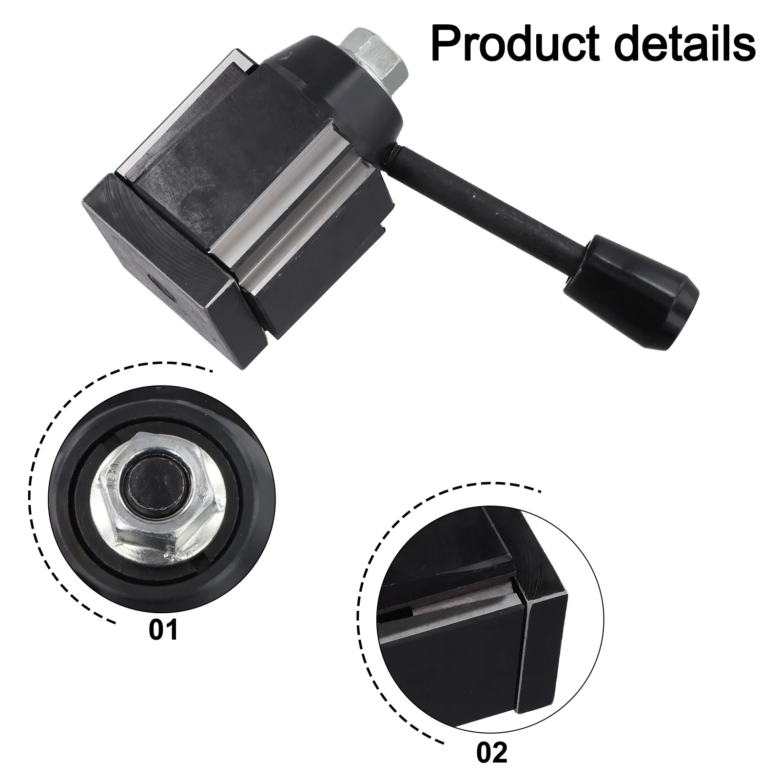 

For Lathe Tool Post Quick Change Holder Set for Turning Drilling Boring Reaming Compatible with Most Small Machines