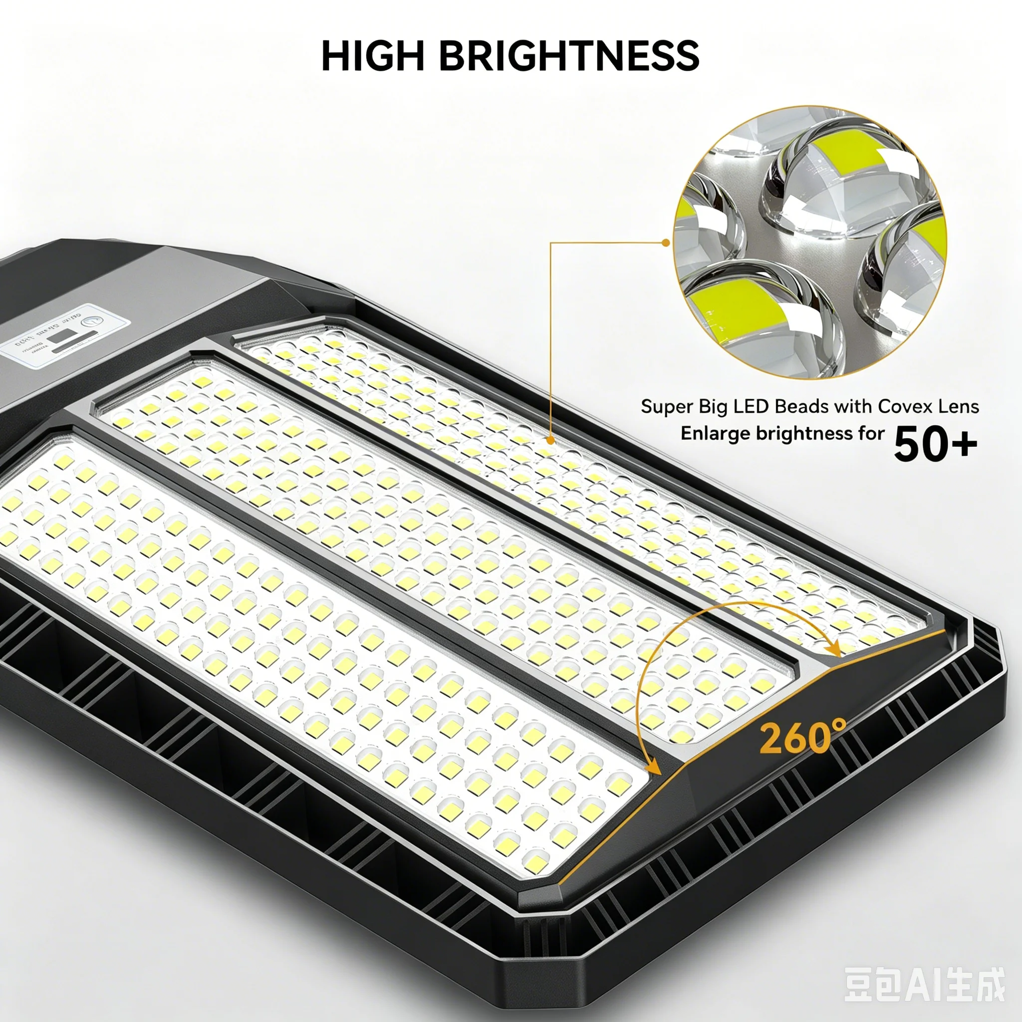 Outdoor Solar Street Light LED Motion Sensor Security Flood Light Dusk to Dawn Remote Control IP66 Waterproof for Driveway Yard