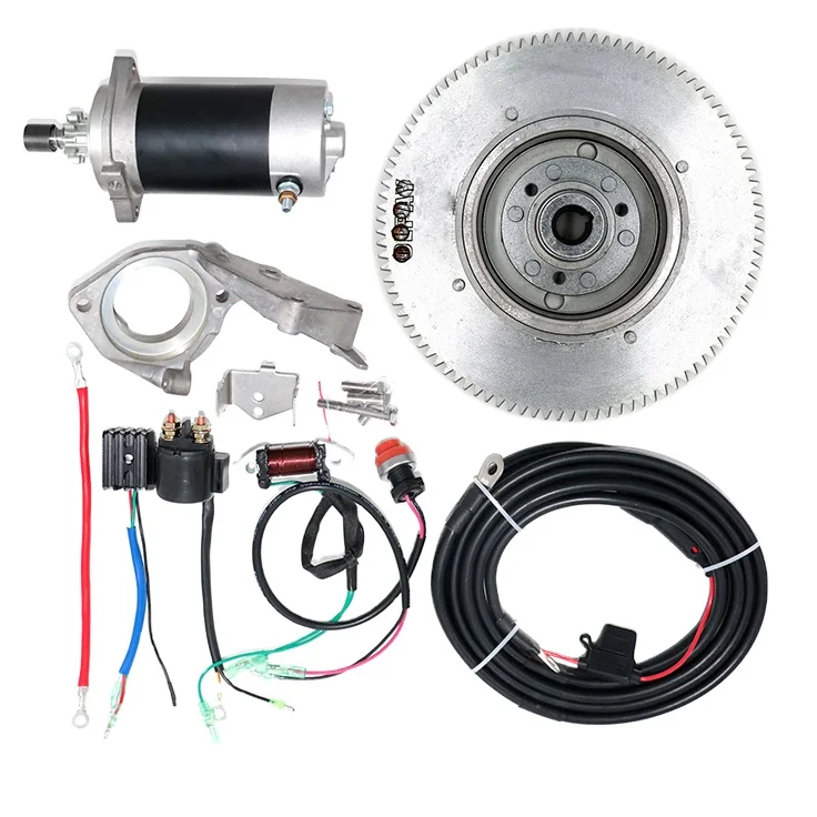 Electric Start Kit Flywheel for YAMAHA T30 2 Stroke 30HP Boat Engine