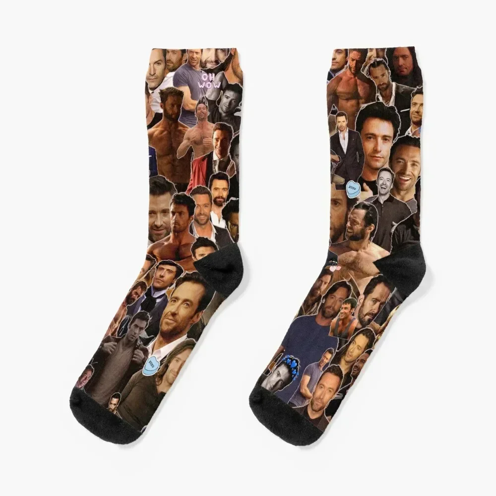 

Hugh Socks hockey cartoon Mens Socks Women's