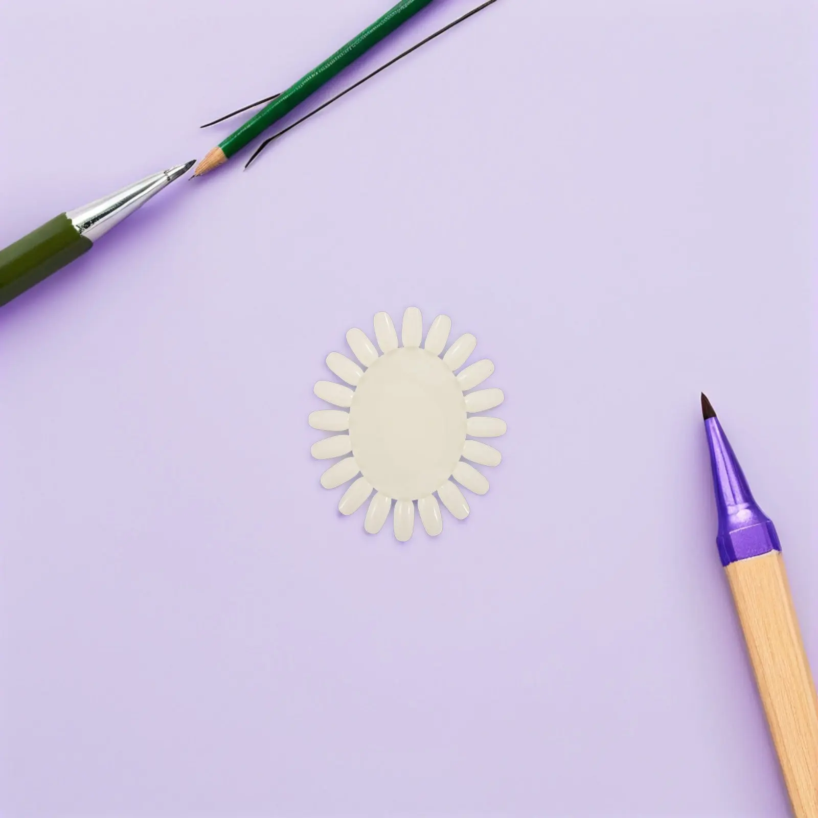 

20Pcs Professional Nail Art Display Wheel 20 Tips Each White Plastic for Salon Manicure DIY Art Parties Festivals