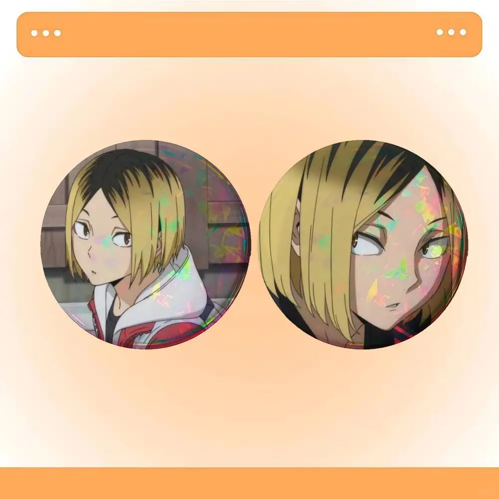 Anime Haikyuu!! Kenma Kozume   Badges 25 32 44 58 75 mm Round Cosplay Pin Bag Decor Fans Collect Friends Gifts Brooch Souvenir