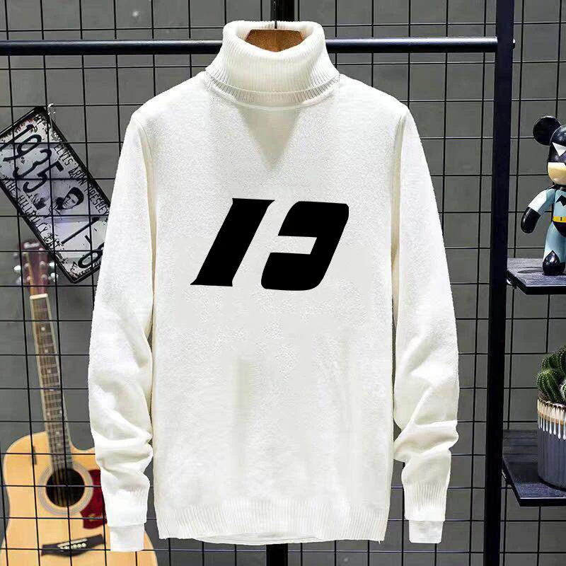 

Утепленный мужской вязаный свитер с высоким воротником, повседневный, на флисовой подкладке, молодежный, модный, осенне-зимний, теплый, для ношения под одеждой, трикотаж