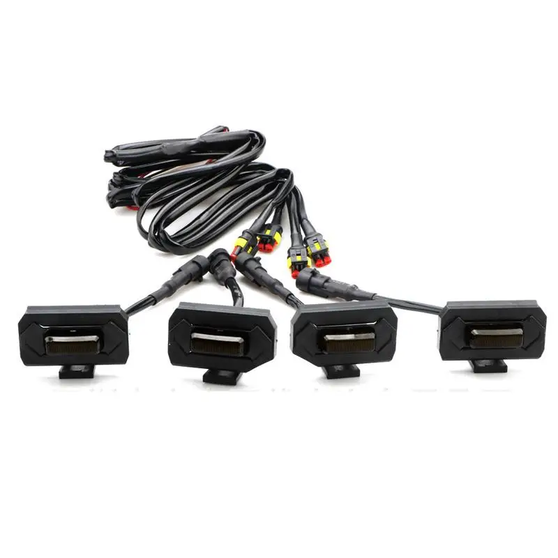 

4pcs/Set Car Front Smoked Lens Amber LED Grille Lights Lamp Kit Fit for Toyota Tacoma Pro 2020-2021 Plastic