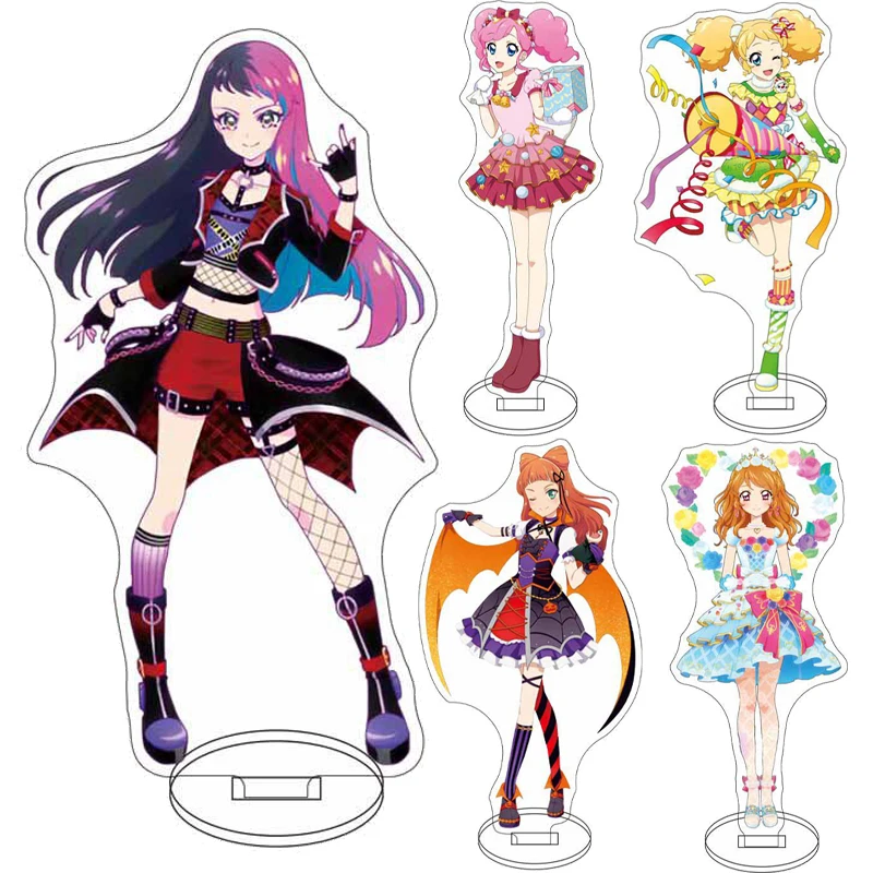 16CM Anime ‌Game Aikatsu! Figure Hoshimiya Ichigo Kiriya Aoi Shibuki Ran Kitaoji Sakura Acrylic Stand Cos Ornaments Gifts