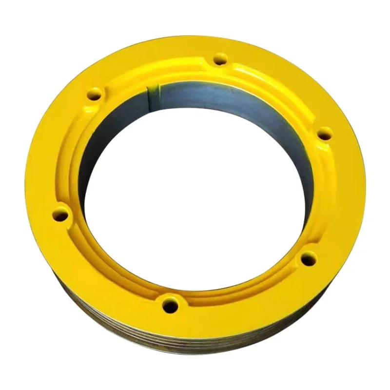 Elevator counterweight guide wheel counterweight reverse rope traction custom size cast iron Yongda car top