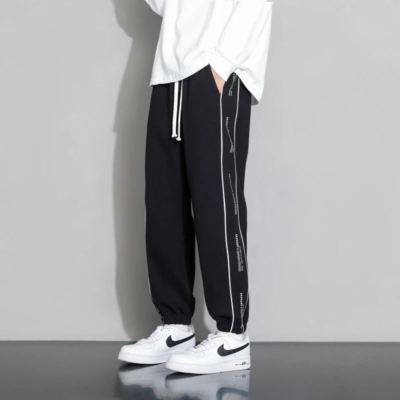 

Men's pants fashion casual black baggy streetwear jogging bottoms mens korea review a lot of clothing pants letter print M-XXXXL