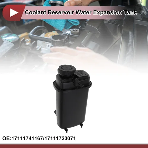 Imagen 1 del producto UXCELL Tanque de desbordamiento de expansión de refrigerante con tapa No. 17111741167 Para BMW 540i E39 1999-2003 V8 4.4L Petrol M62 Wagon