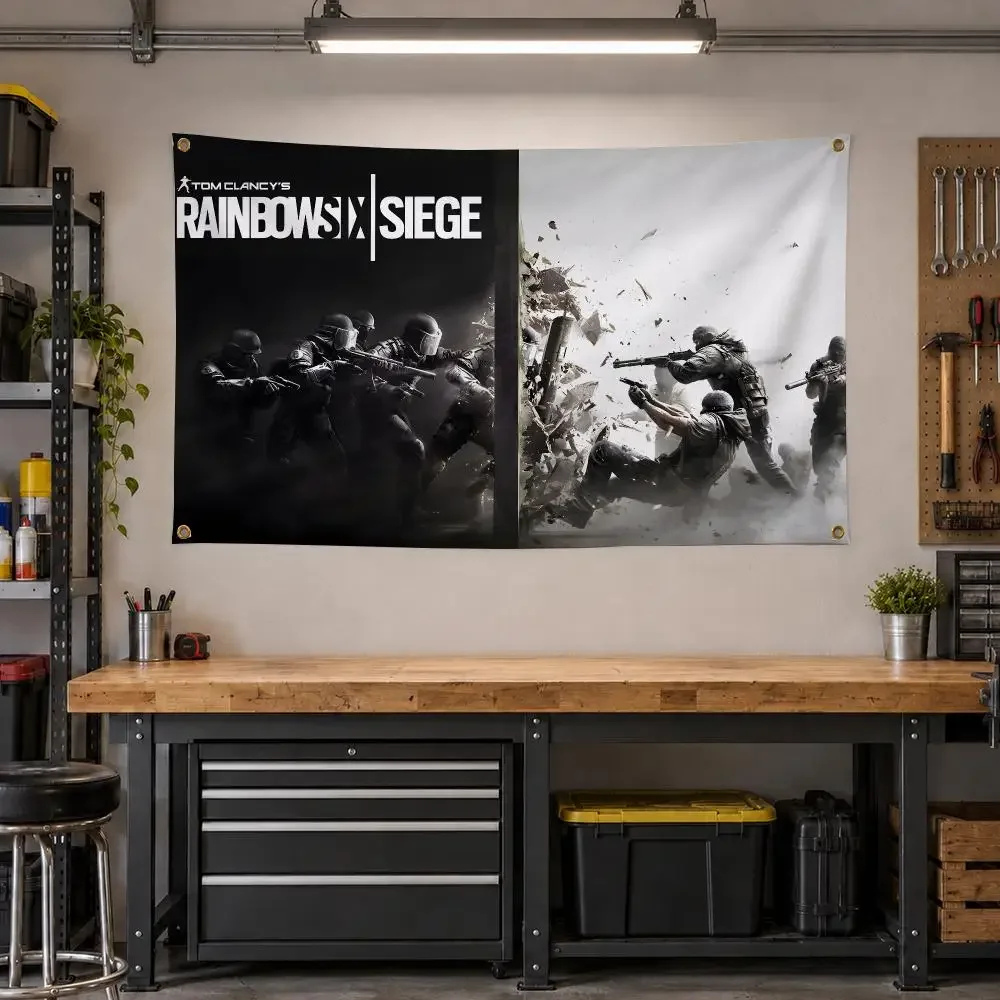 Game Rainbow Six Siege Tactical Flags Personalized Banner Flag Room Dorm Camping Picnic Garage Bar Outdoor Wall Decor