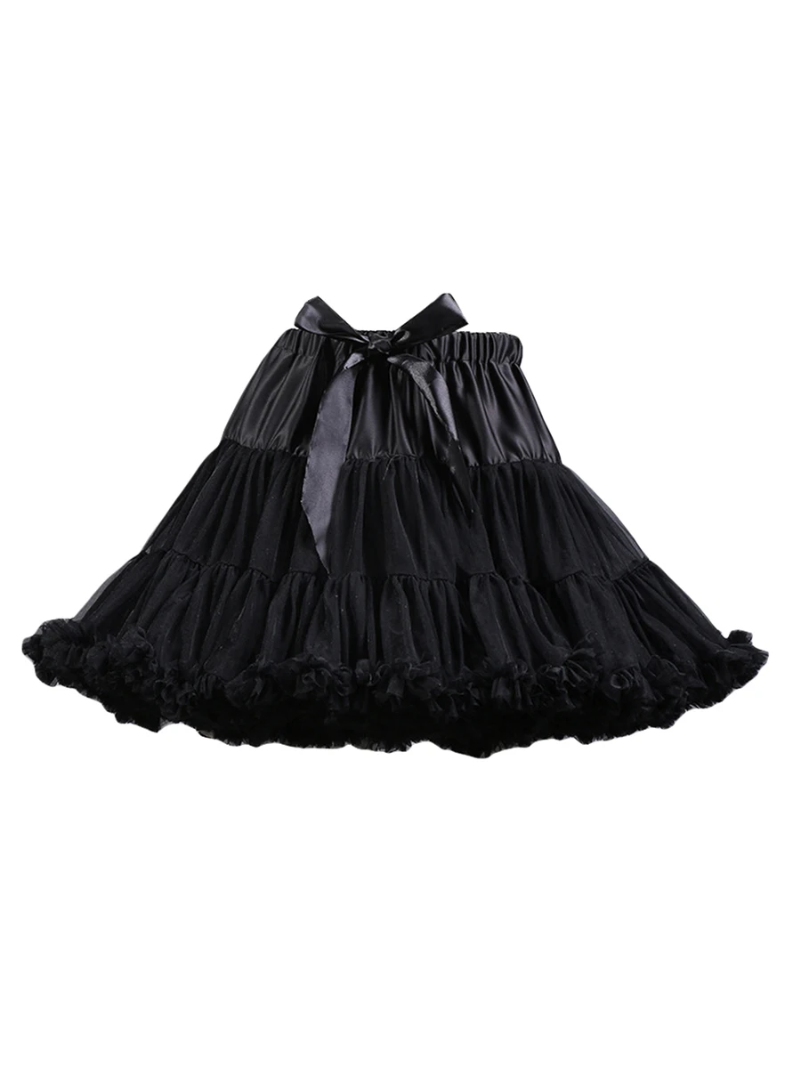 

Women s Layered Pleated Tulle Skirts Short Petticoat Fluffy Tutu Puffy Party Cosplay Skirt