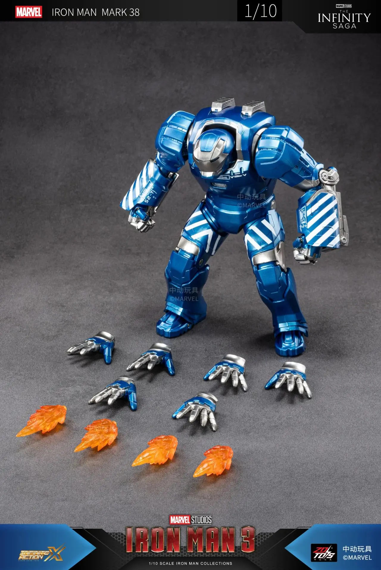 ZD brinquedos marvel avenger homem de ferro mk38 Igor mk25 striker