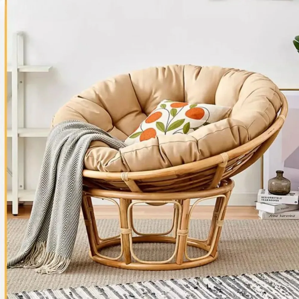 Schaukel-Hängekorb, Sitz, rundes Füllkissen, Rattan-Stuhlpolster, Gartenkorb, für drinnen und draußen, Relax-Sofakissen, Wohnaccessoire