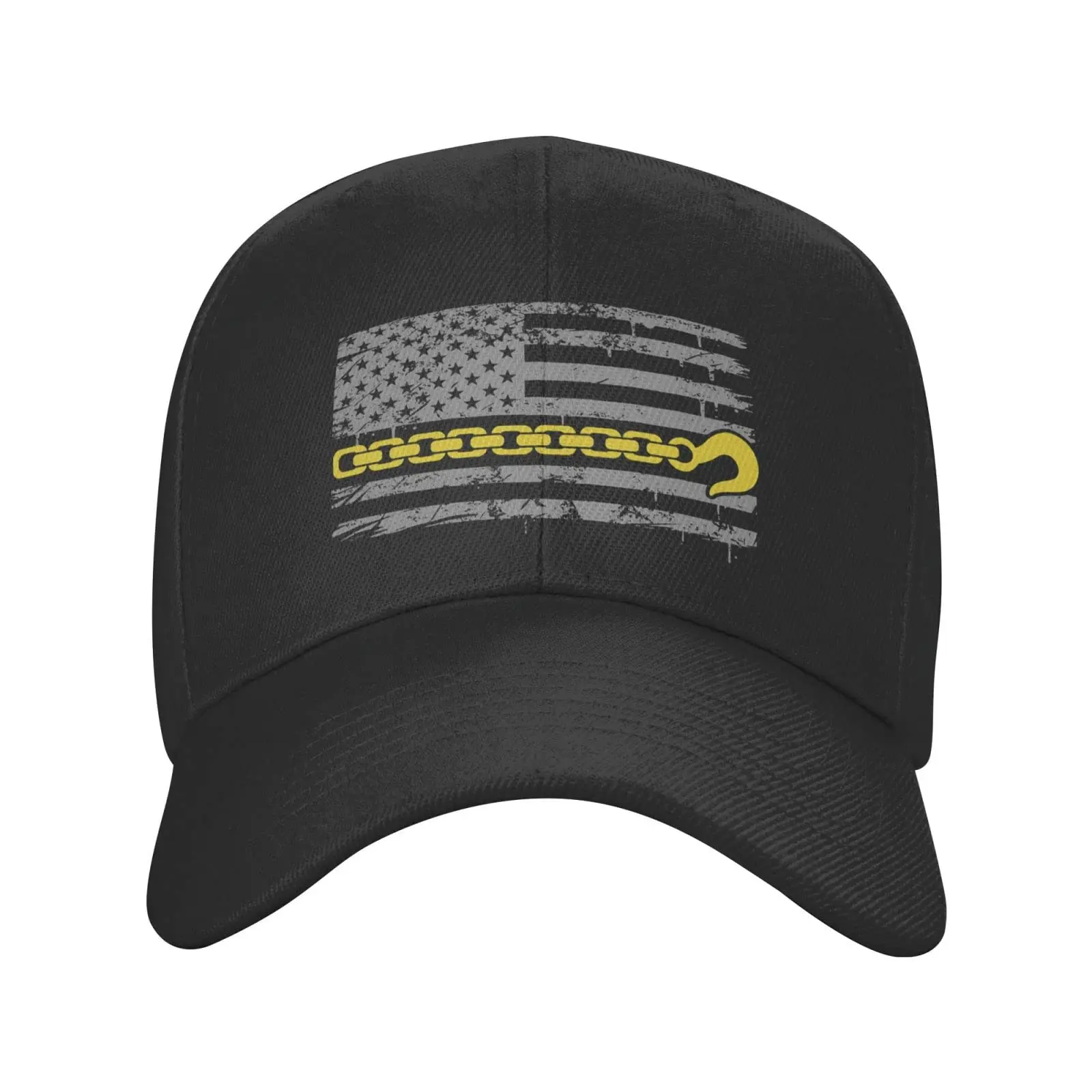 USA Thin Yellow Line Flag Tow Truck Driver Vintage Hat Adult Adjustable Classic Casquette hat Baseball Cap